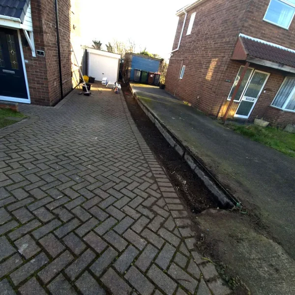 Border edging... before and... >